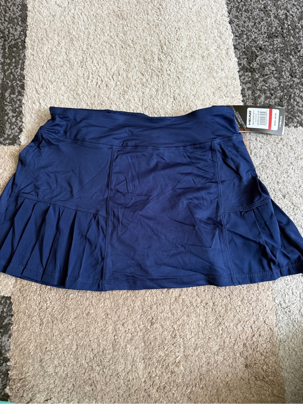 Head Women's Medieval Blue Athletic Tennis Pleated Small Slim Skort